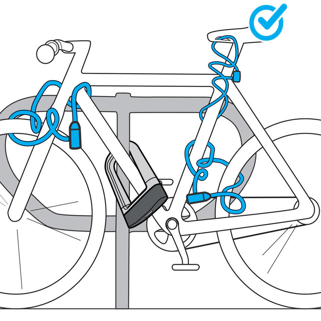 ANTIVOL ACCESSOIRES VELO A CLE 100 GRIS